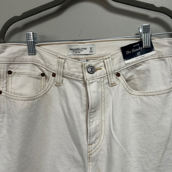 Abercrombie & Fitch curvy love mid rise slouchy carpenter jeans size 27 - Picture 2 of 6